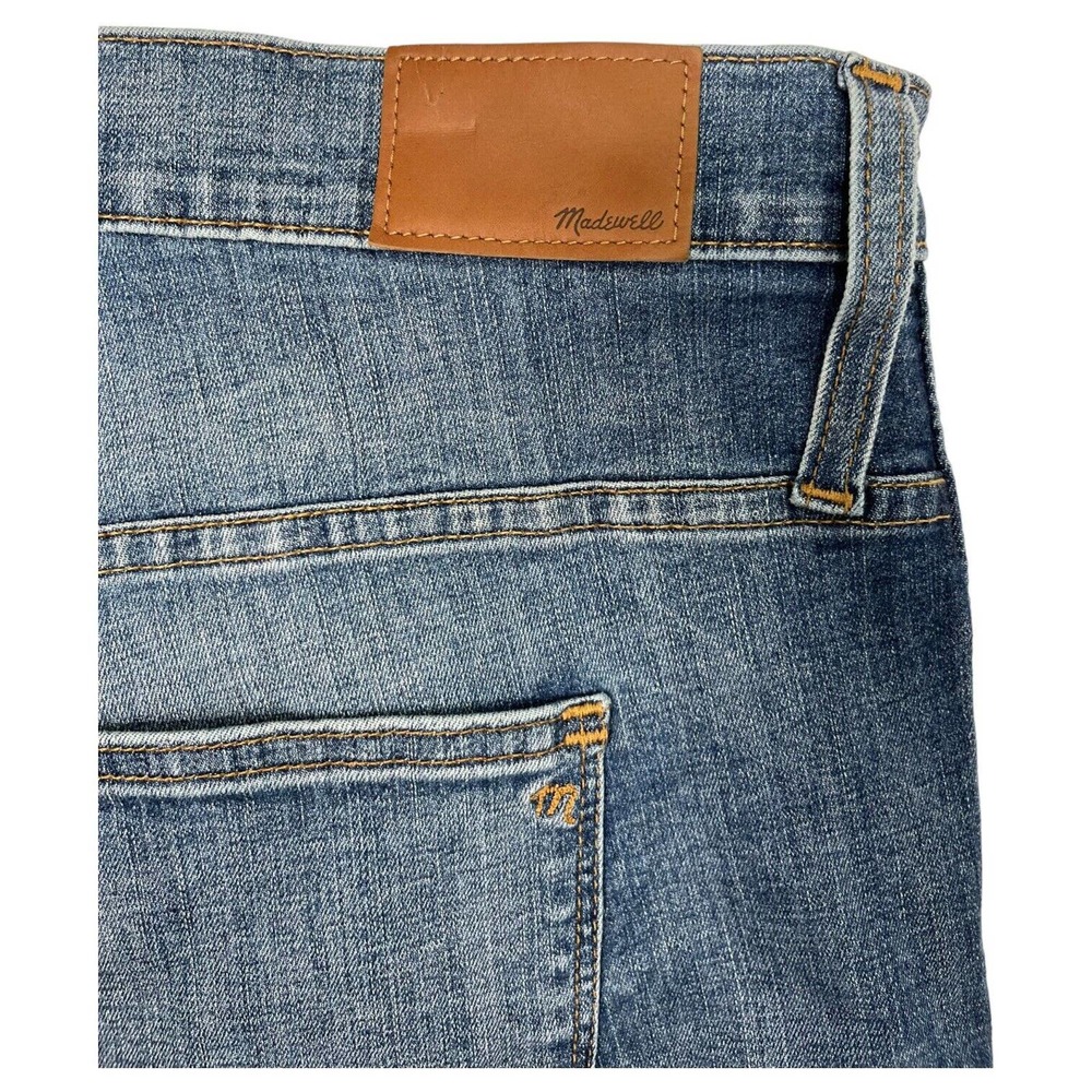 Madewell Jeans Womens 36 10 Inch High Rise Skinny Drop Step Hem Raw Denim Blue - Picture 13 of 16